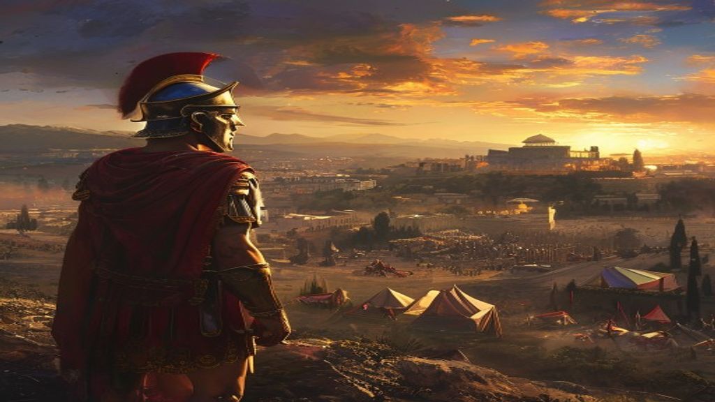 Storyboard frame: Titus Surveys Jerusalem